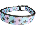 Rainbow Bees Nylon Dog Collar