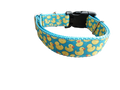 Teal Rubber Duckies Nylon Dog Collar