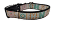 White and Gold Tribal Nylon Dog Collar