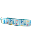 Anchors and Fish Nylon Dog Collar