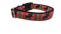 Pink Moose Nylon Dog Collar