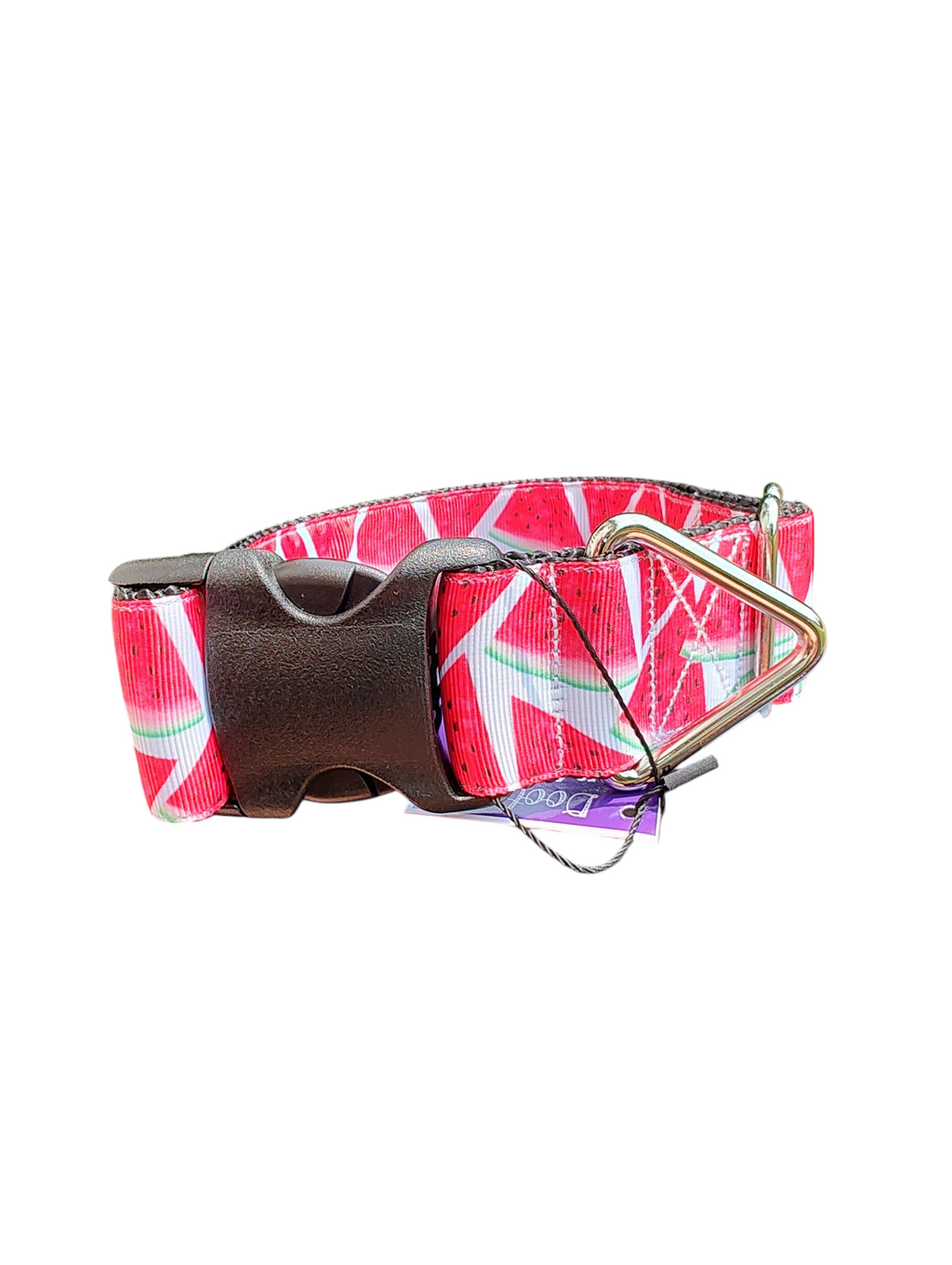 1.5" Wide Watermelon Slices Nylon Dog Collar