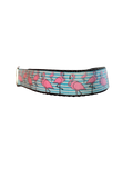 Flamingo Stripes Nylon Dog Collar