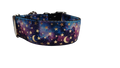 1.5" Wide Purple Stars and Moons Nylon Dog Collar