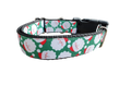 Santa Heads Christmas Nylon Dog Collar